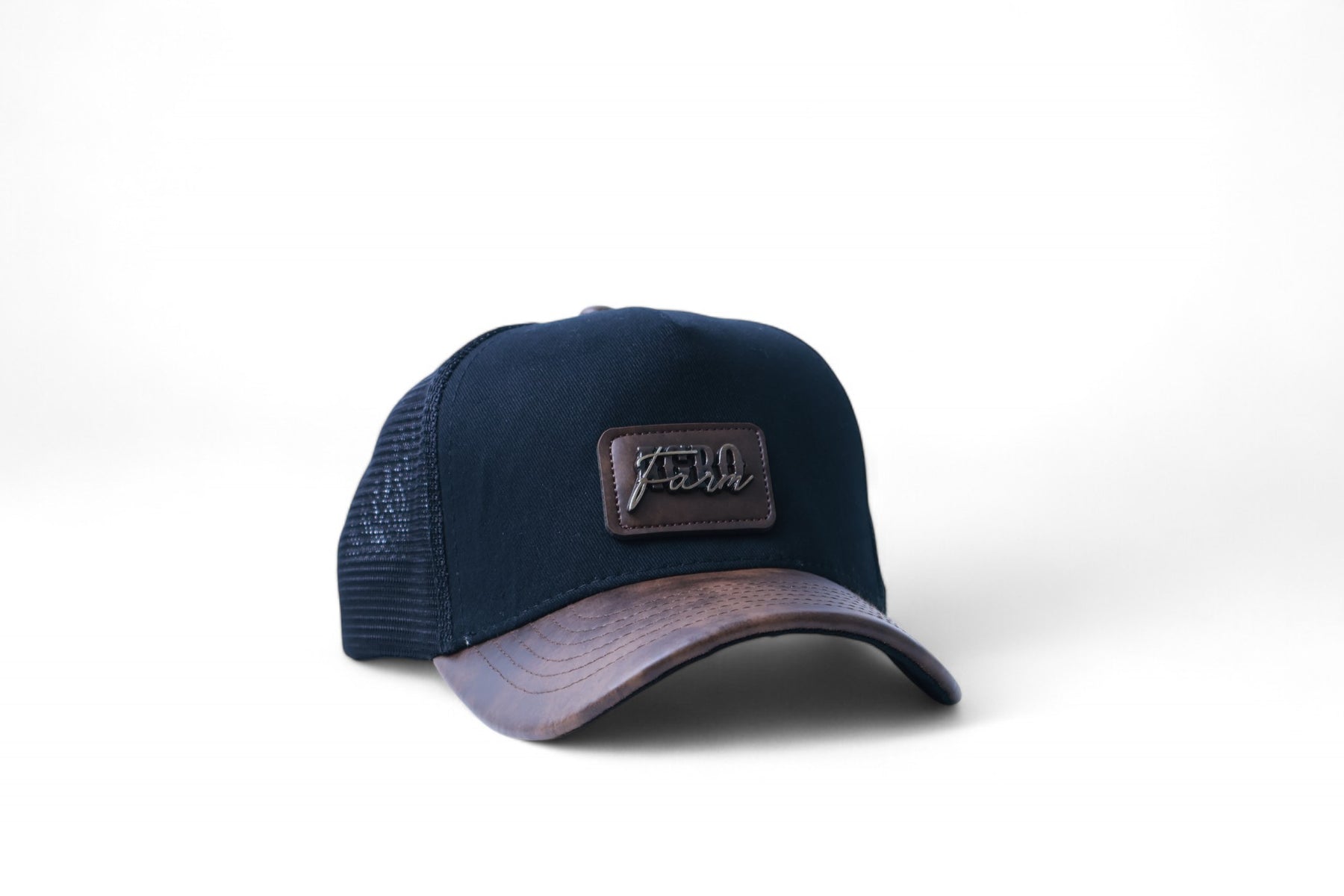 Boné Masculino Feminino Couro Agro farm Metal