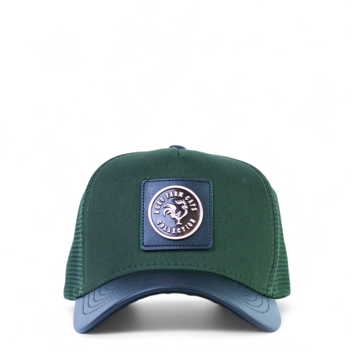 Boné Couro Agro farm Metal