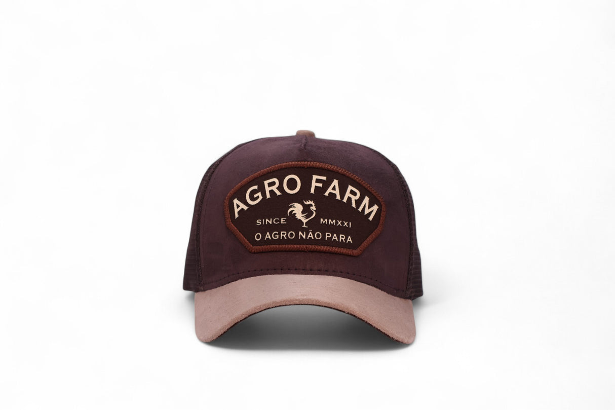 Boné Trucker Masculino Country Logo Suede