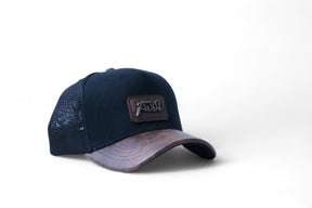 Boné Masculino Feminino Couro Agro farm Metal