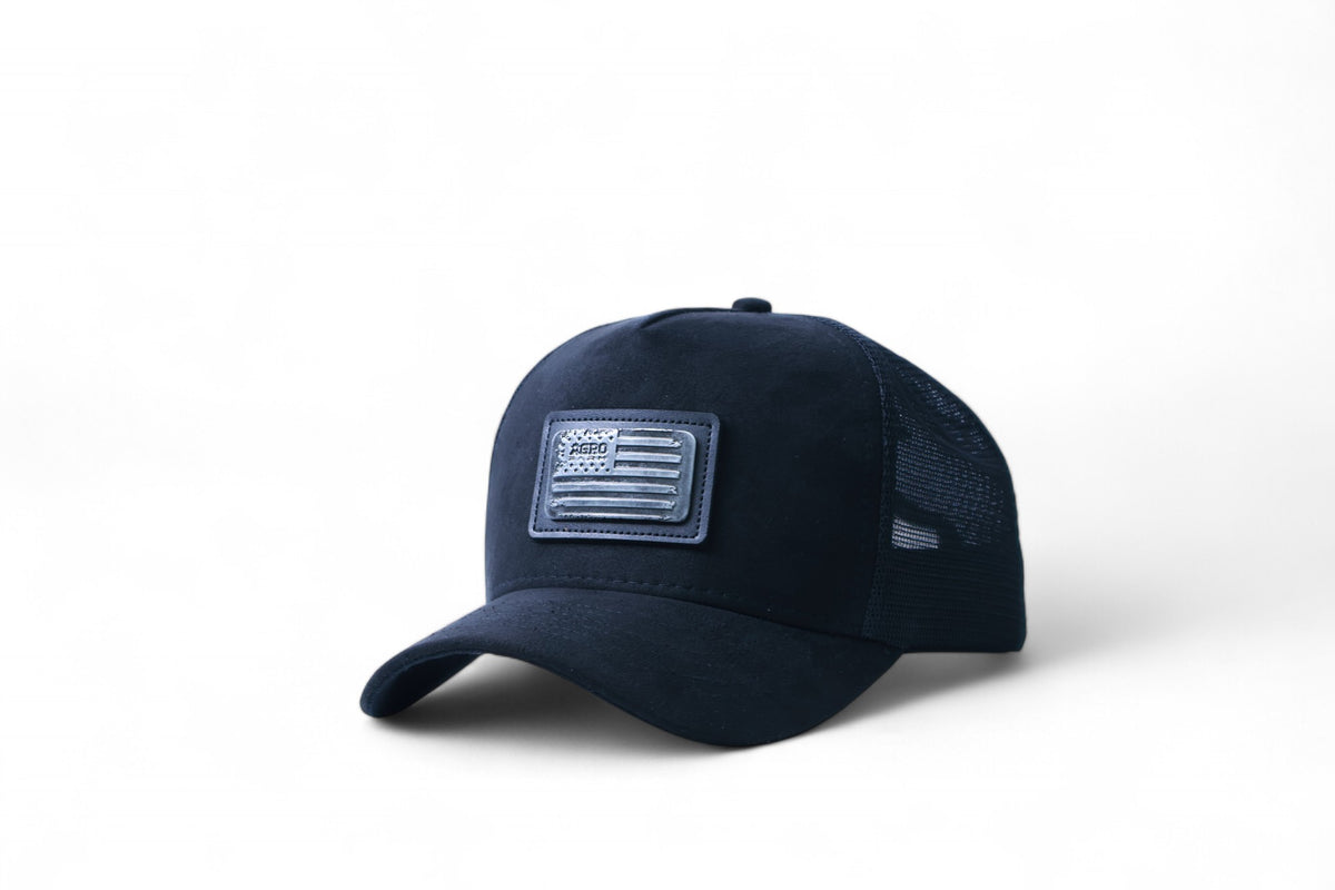 Boné Masculino Feminino Bandeira EUA Metal Preto
