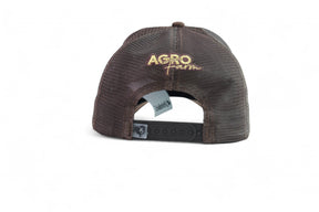 Boné Agro Farm Logo Metal Marrom