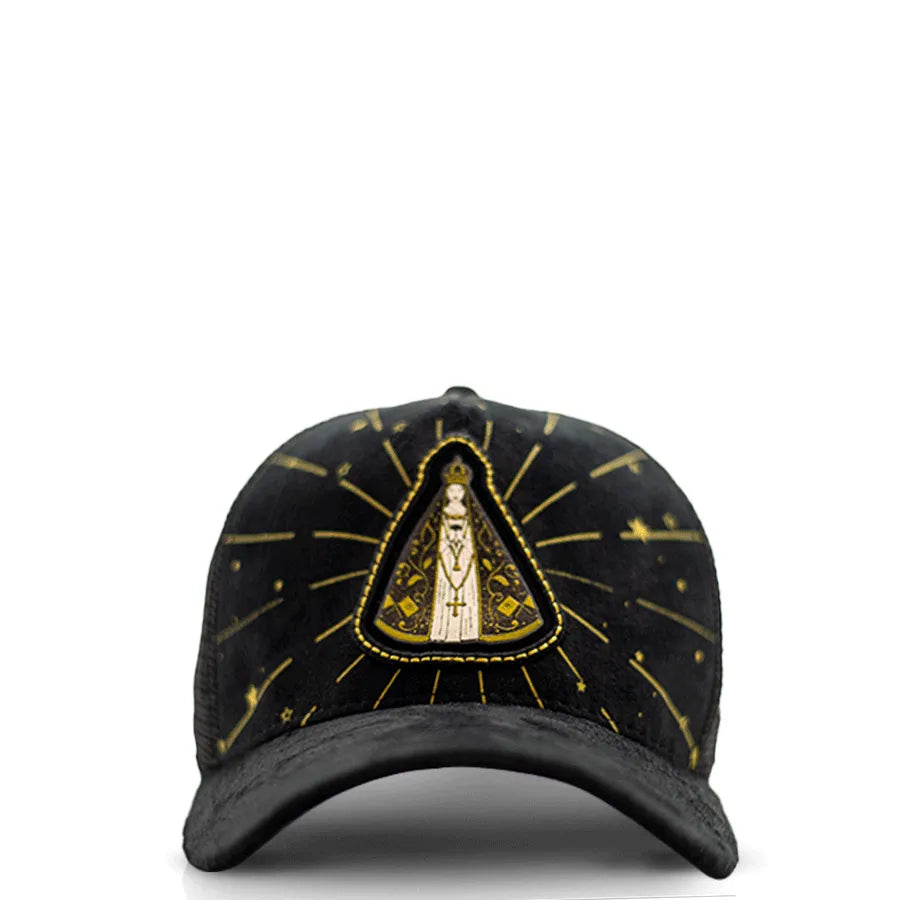Boné Trucker Masculino Country Nossa Senhora Suede