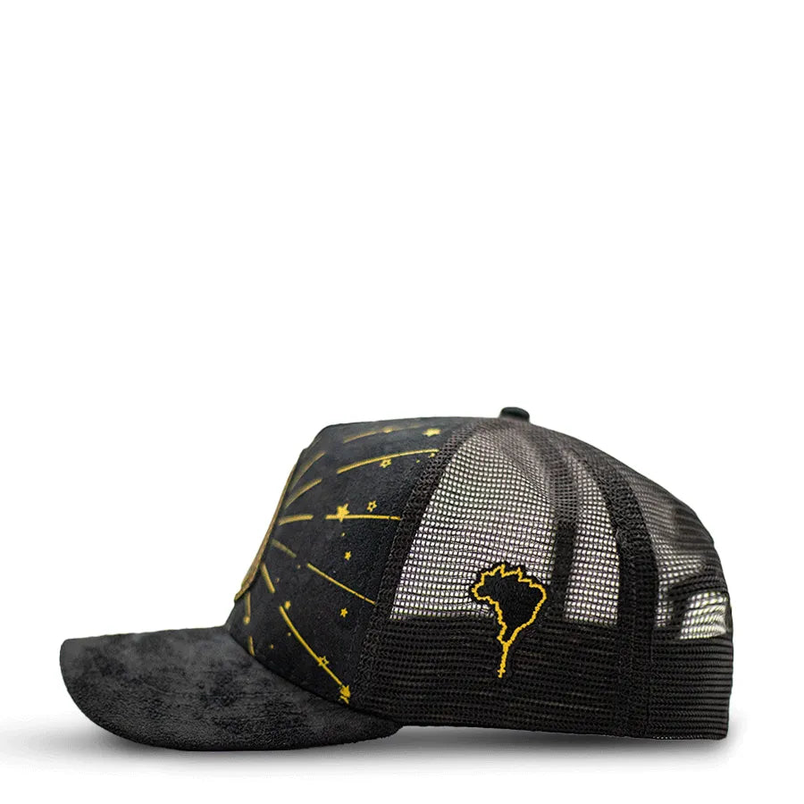 Boné Trucker Masculino Country Nossa Senhora Suede