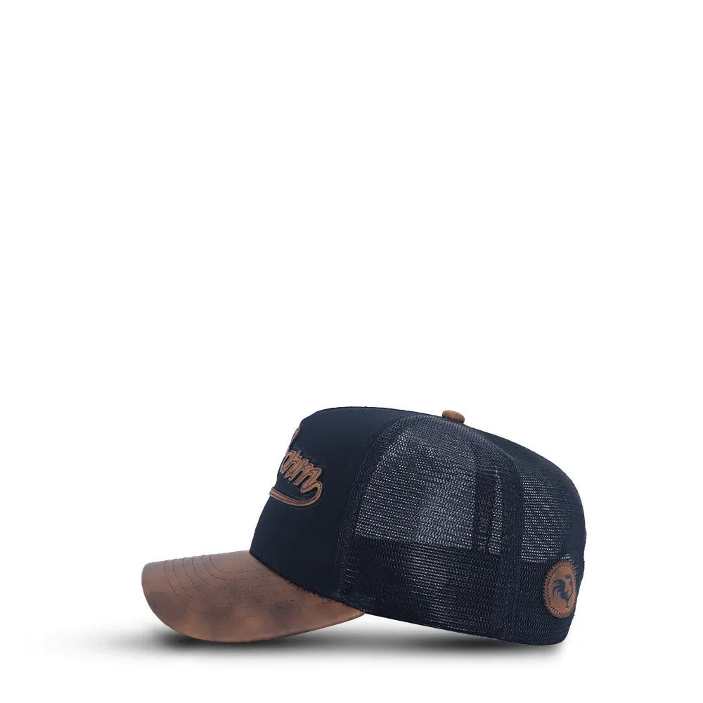 Boné Masculino Feminino Preto Couro