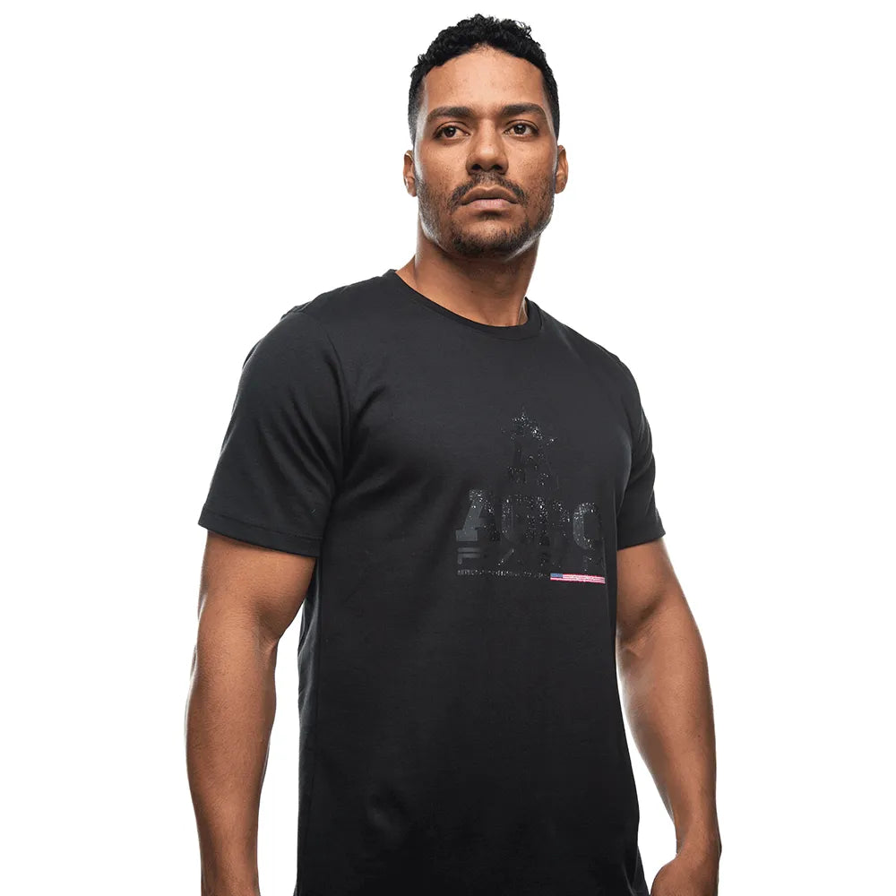 Camiseta Country Masculina Manga Curta Agro Farm Bandeira USA