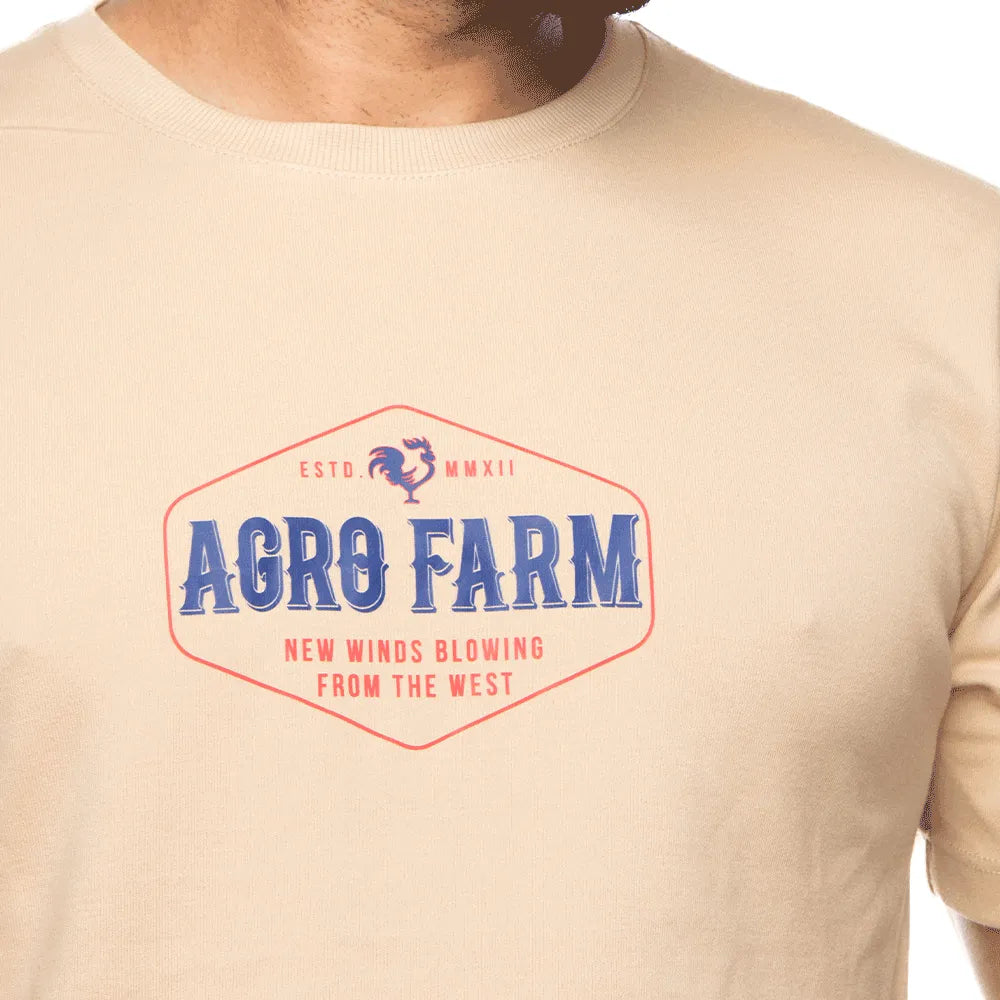 Camiseta Country Masculina Manga Curta Agro Farm New Winds