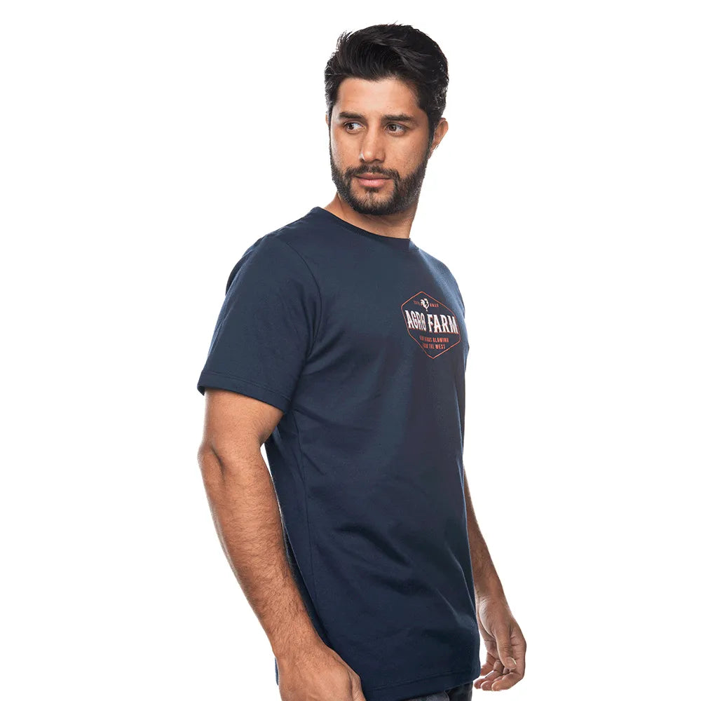 Camiseta Country Masculina Manga Curta Agro Farm New Winds