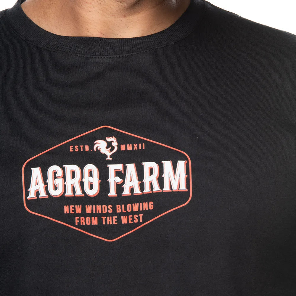 Camiseta Country Masculina Manga Curta Agro Farm New Winds