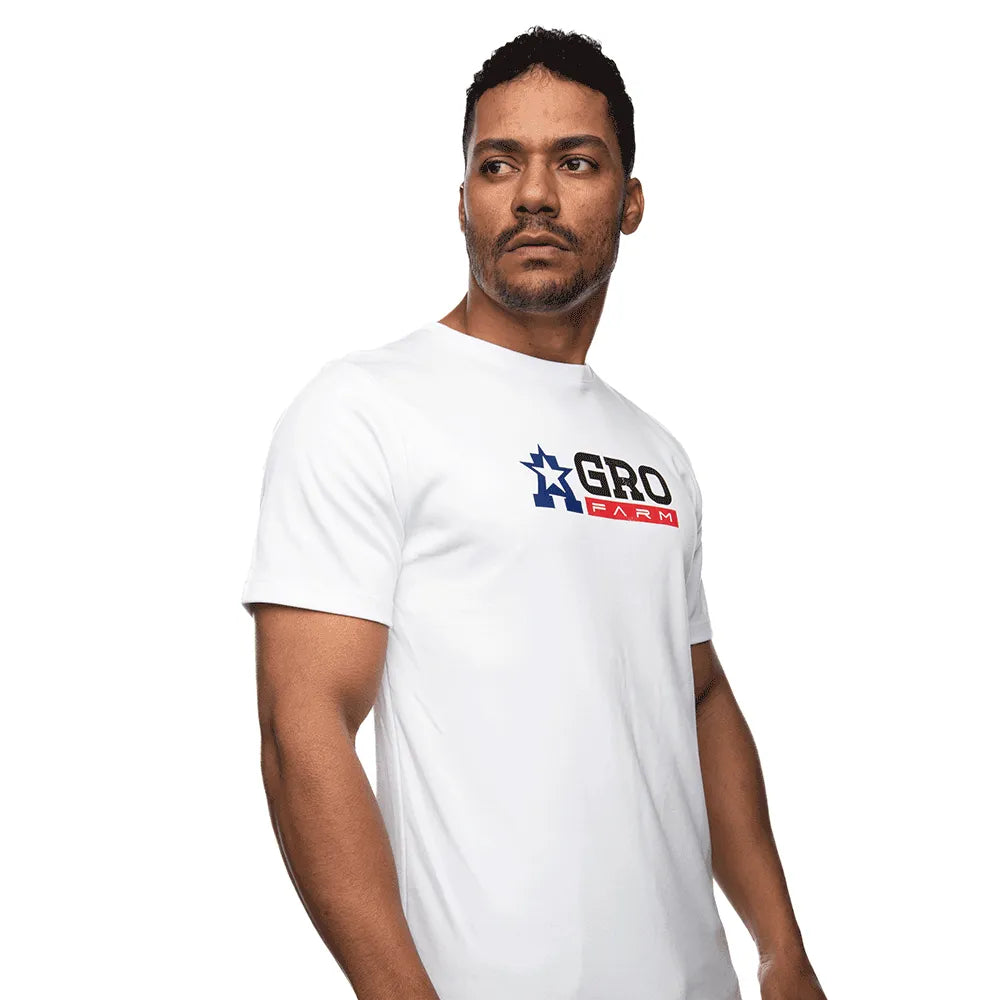 Camiseta Country Masculina Manga Curta Agro Farm Stars and Stripes