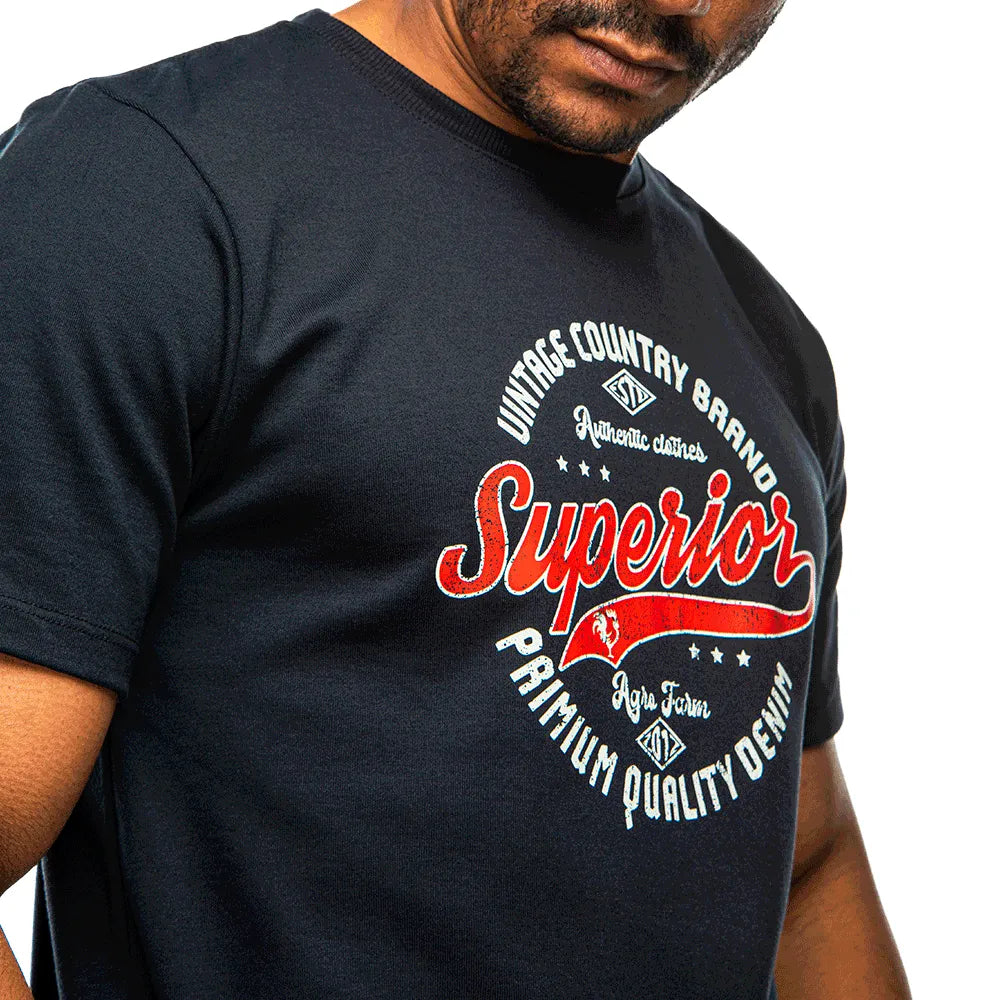 Camiseta Country Masculina Manga Curta Agro Farm Superior