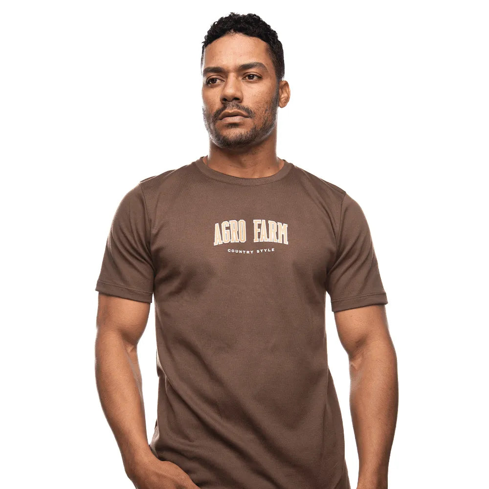 Camiseta Masculina Manga Curta Agro Farm Country Style