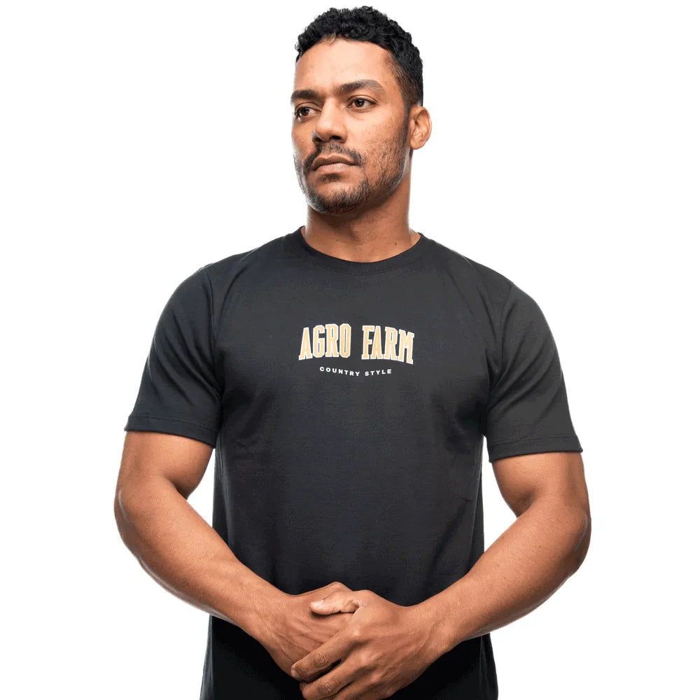 Camiseta Masculina Manga Curta Agro Farm Country Style