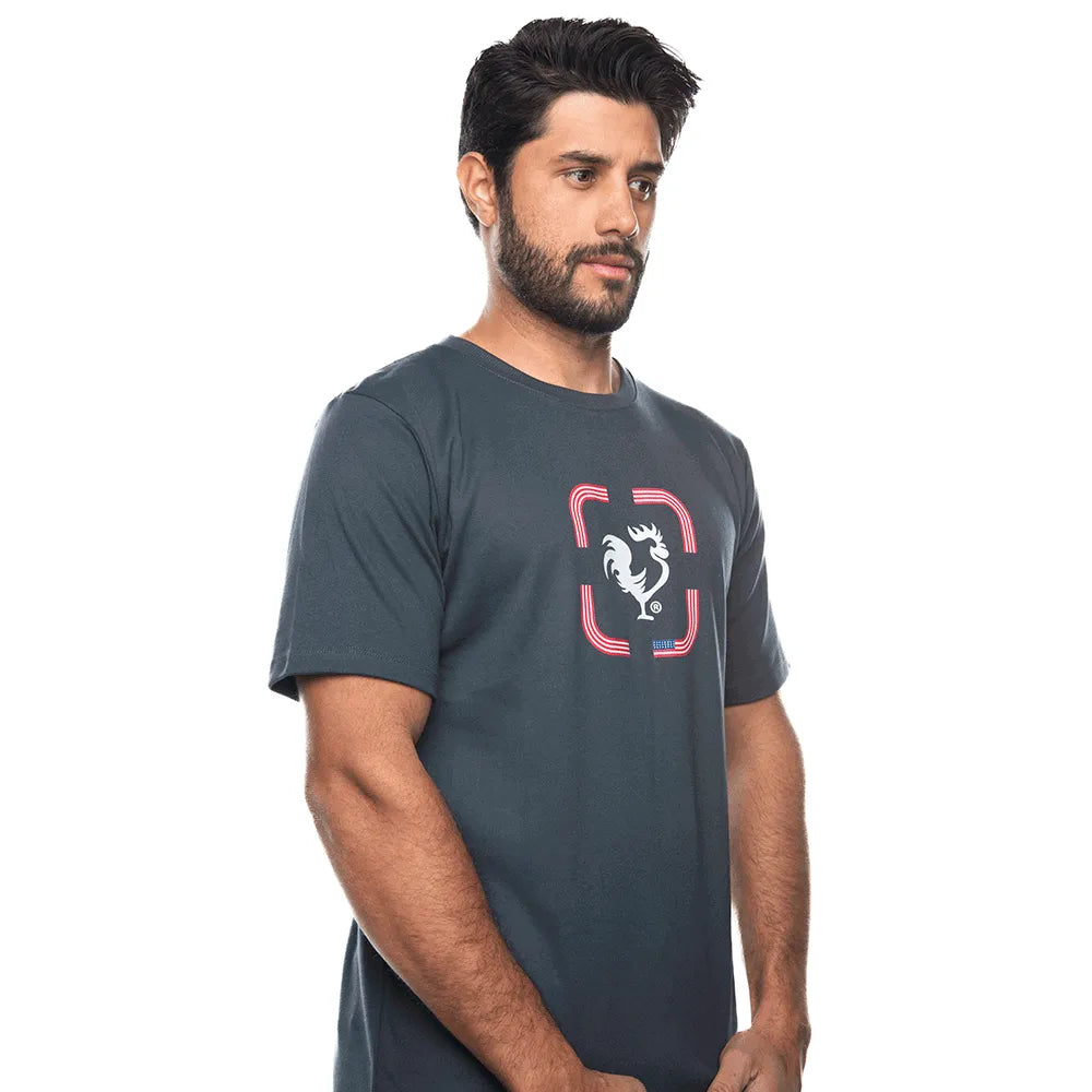 Camiseta Masculina Manga Curta Agro Farm Logo Rooster