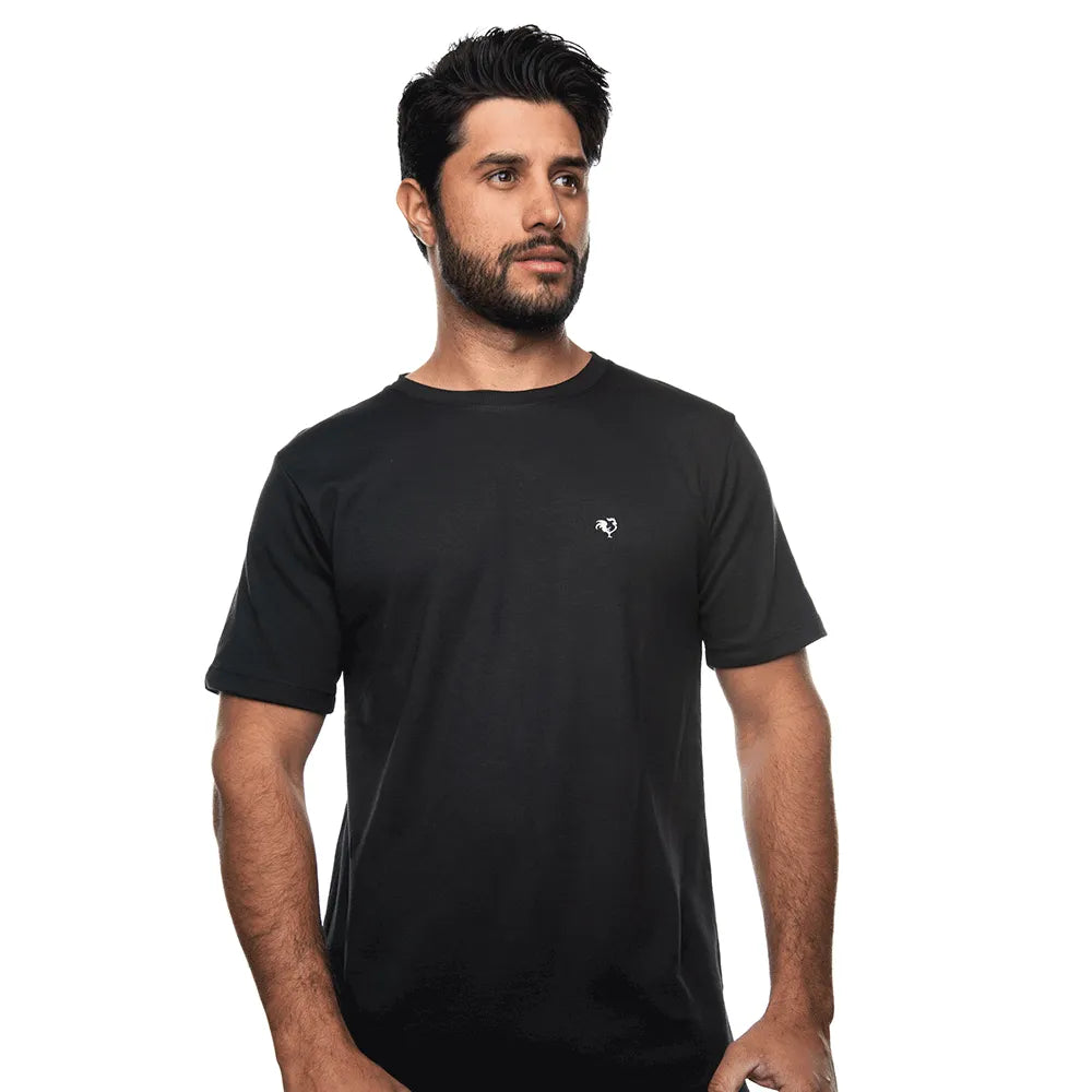 Camiseta Masculina Manga Curta Agro Farm Rooster Logo Clássica