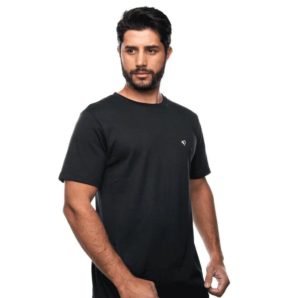 Camiseta Masculina Manga Curta Agro Farm Rooster Logo Clássica