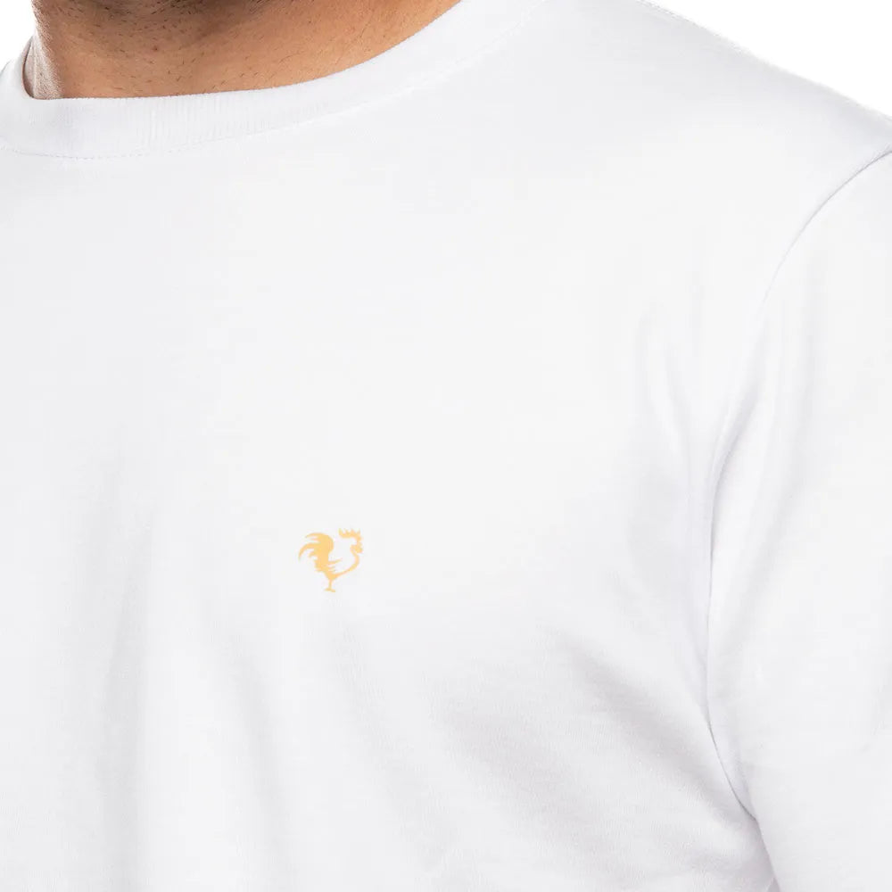 Camiseta Masculina Manga Curta Agro Farm Rooster Logo Clássica