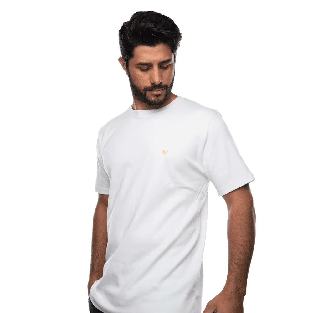 Camiseta Masculina Manga Curta Agro Farm Rooster Logo Clássica