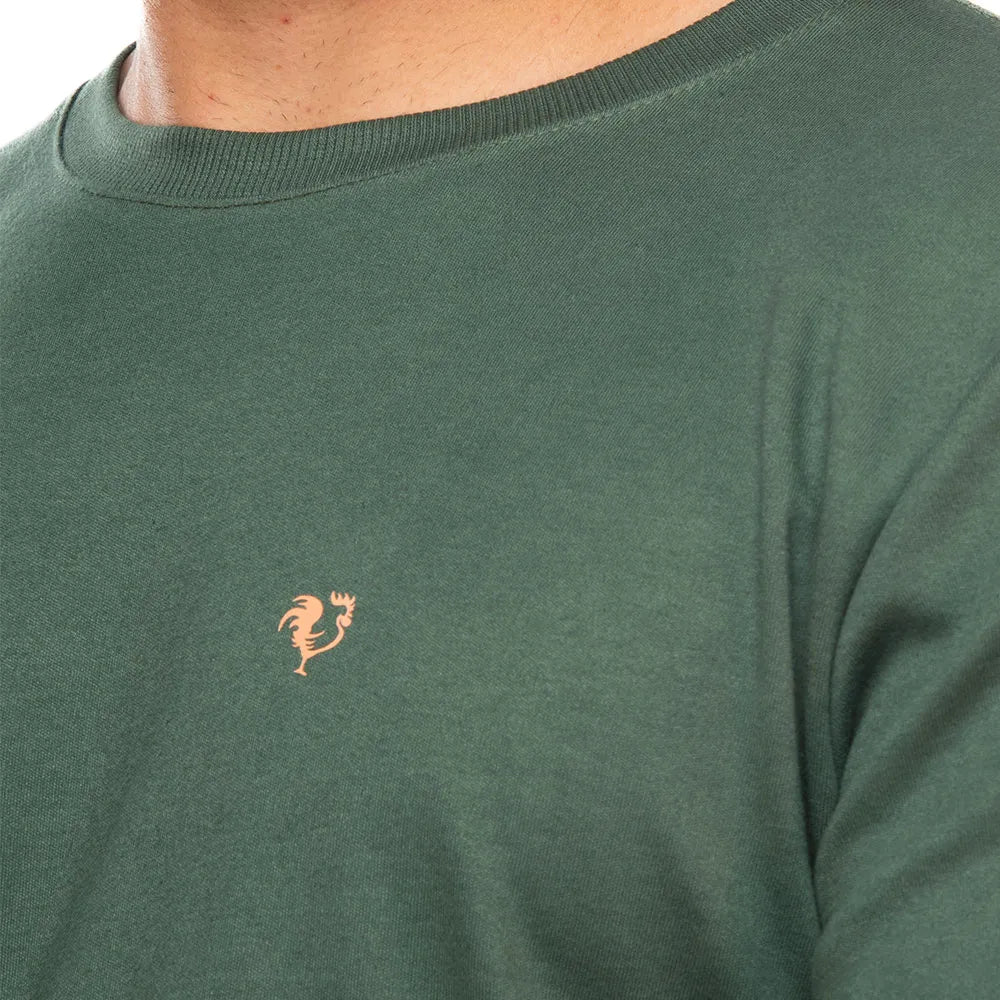 Camiseta Masculina Manga Curta Agro Farm Rooster Logo Clássica