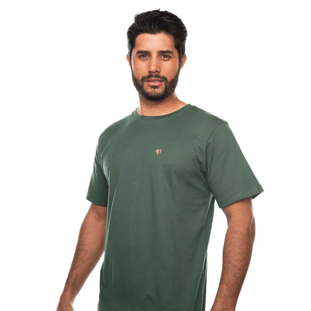 Camiseta Masculina Manga Curta Agro Farm Rooster Logo Clássica